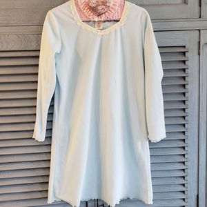 💙Earth Angels Flannel Gown, Size M, Light Blue, gently worn💙